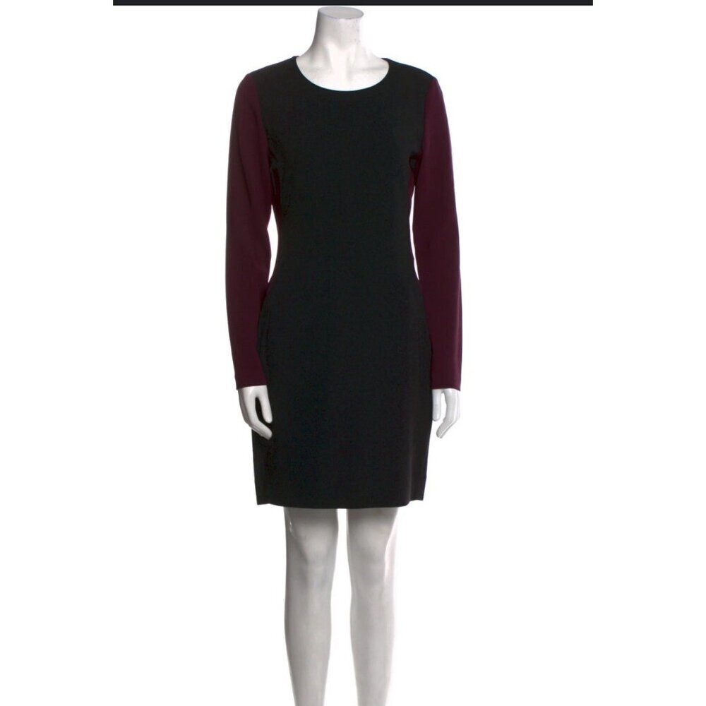 dian von furstenberg Mini Dress Women 4 Black Purple NEW Business Formal Work